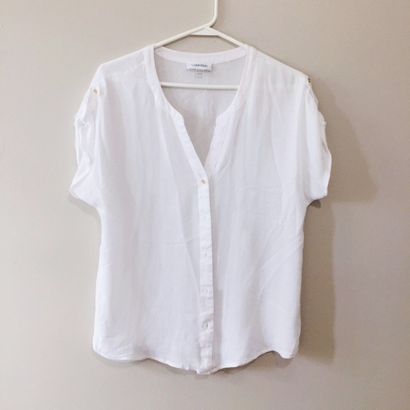 White Calvin Klein Top - Picture 2 of 3